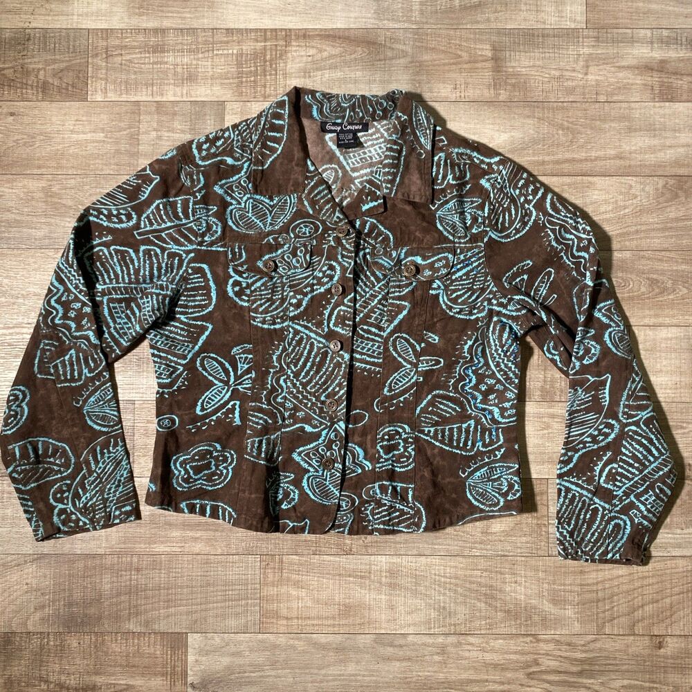 Gaudy Couture Womens Size L 100% Cotton Mid Jacket Artsy